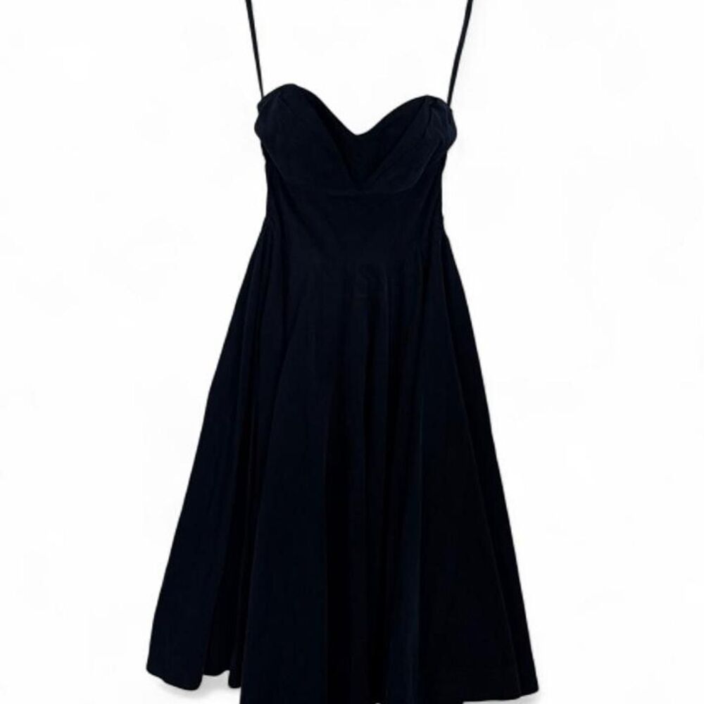 Anthropologie Women's Black and Navy Dress
